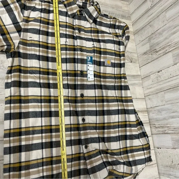 Carhartt Men's Flannel Rugged Flex Relaxed Midweight Long Sleeve plaid M NWT - Picture 11 of 12